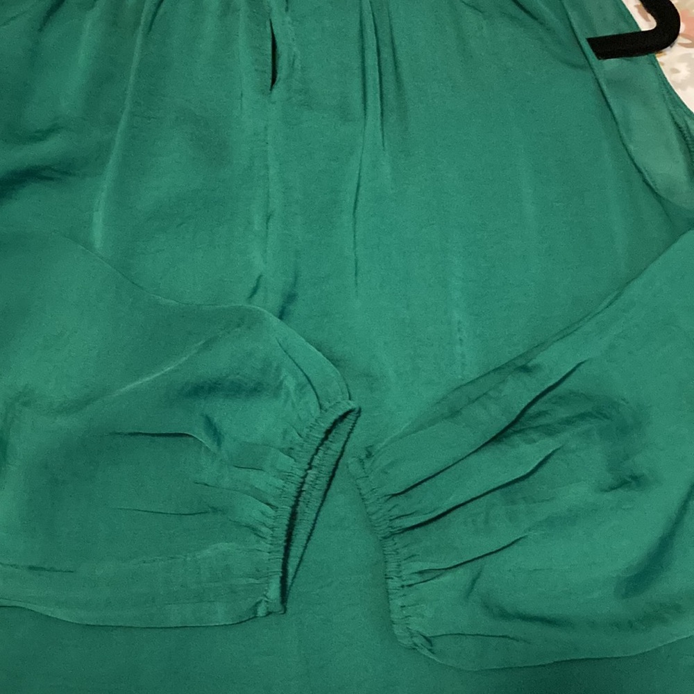 Alfani Women’s Long Sleeve Emerald Green Blouse (Size:XL) - Picture 4 of 6